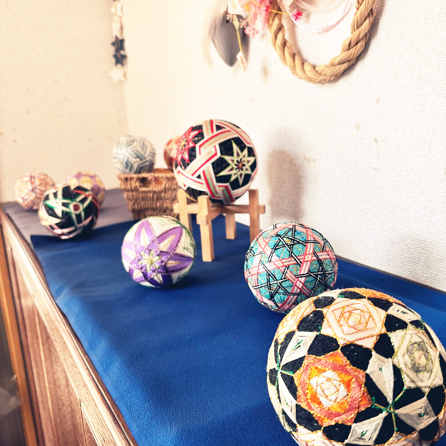 お正月 手毬のおしゃれなアレンジ・飾り方のインテリア実例