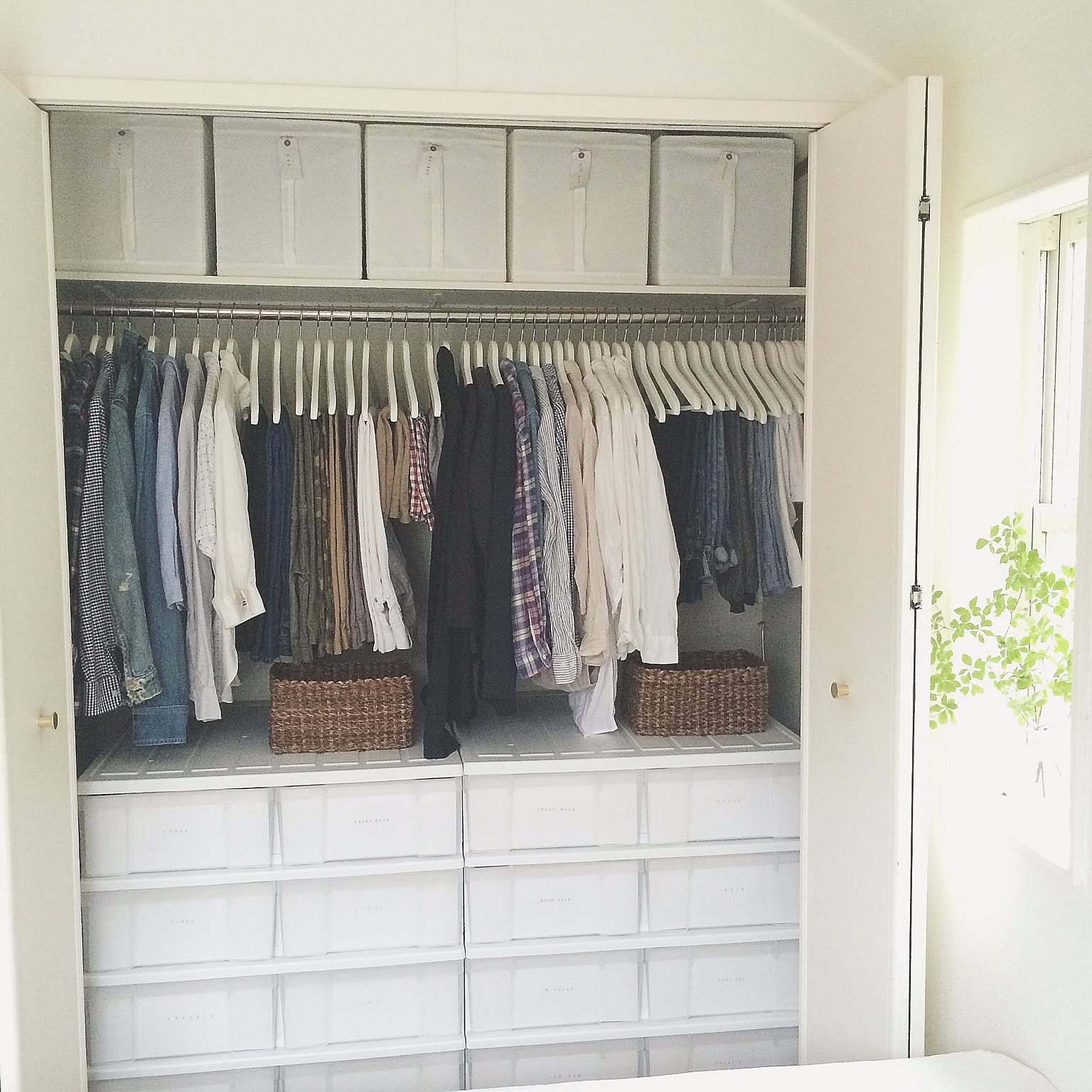 ベッド周り/IKEA/クローゼット/収納/断捨離などのインテリア実例