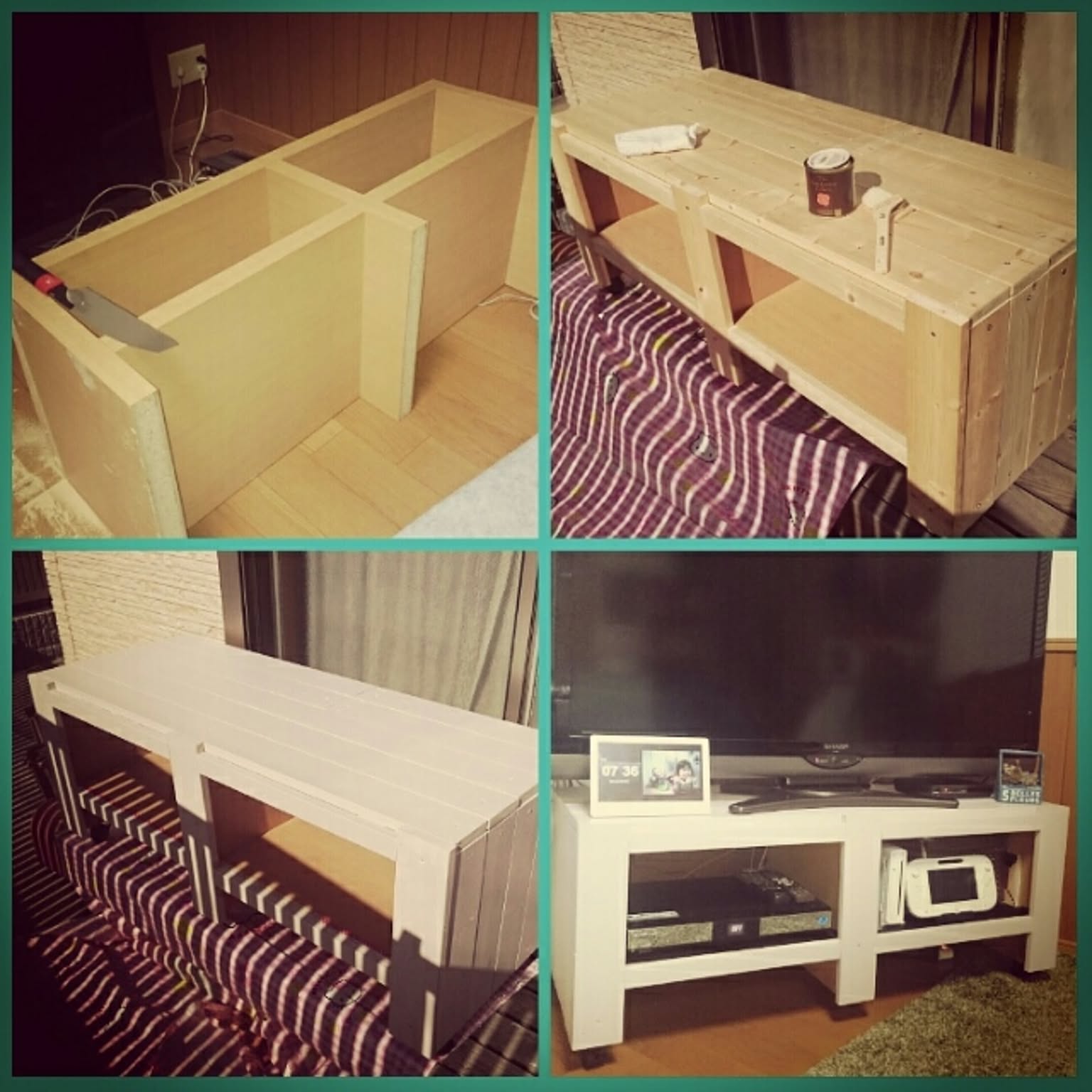 テレビボードDIY テレビボードリメイクのインテリア・手作りの