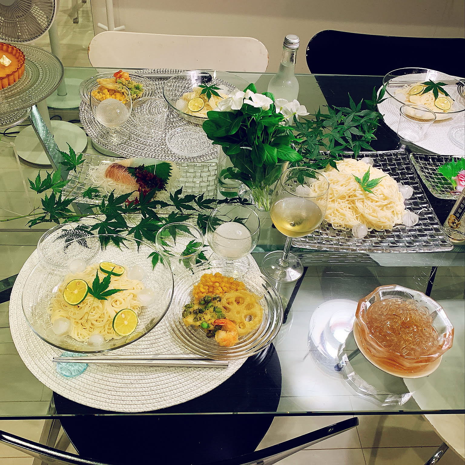 ナハトマン ボサノバ/カステヘルミ ケーキスタンド/夏のテーブル