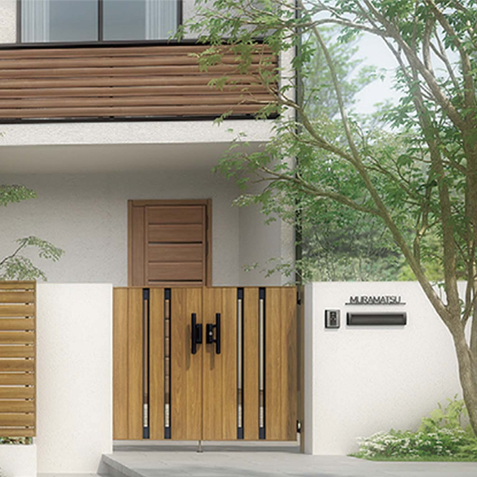 門扉 リクシル 開き門扉AA TS1型 縦桟 片開き 08-12/08-14/08-16 柱使用 W800×H1200/1400/1600mm LIXIL 開き門扉 リフォーム 門扉 リクシル 開き門扉AA TS1型 縦桟 両開き 07-12⁄07-14 埋込