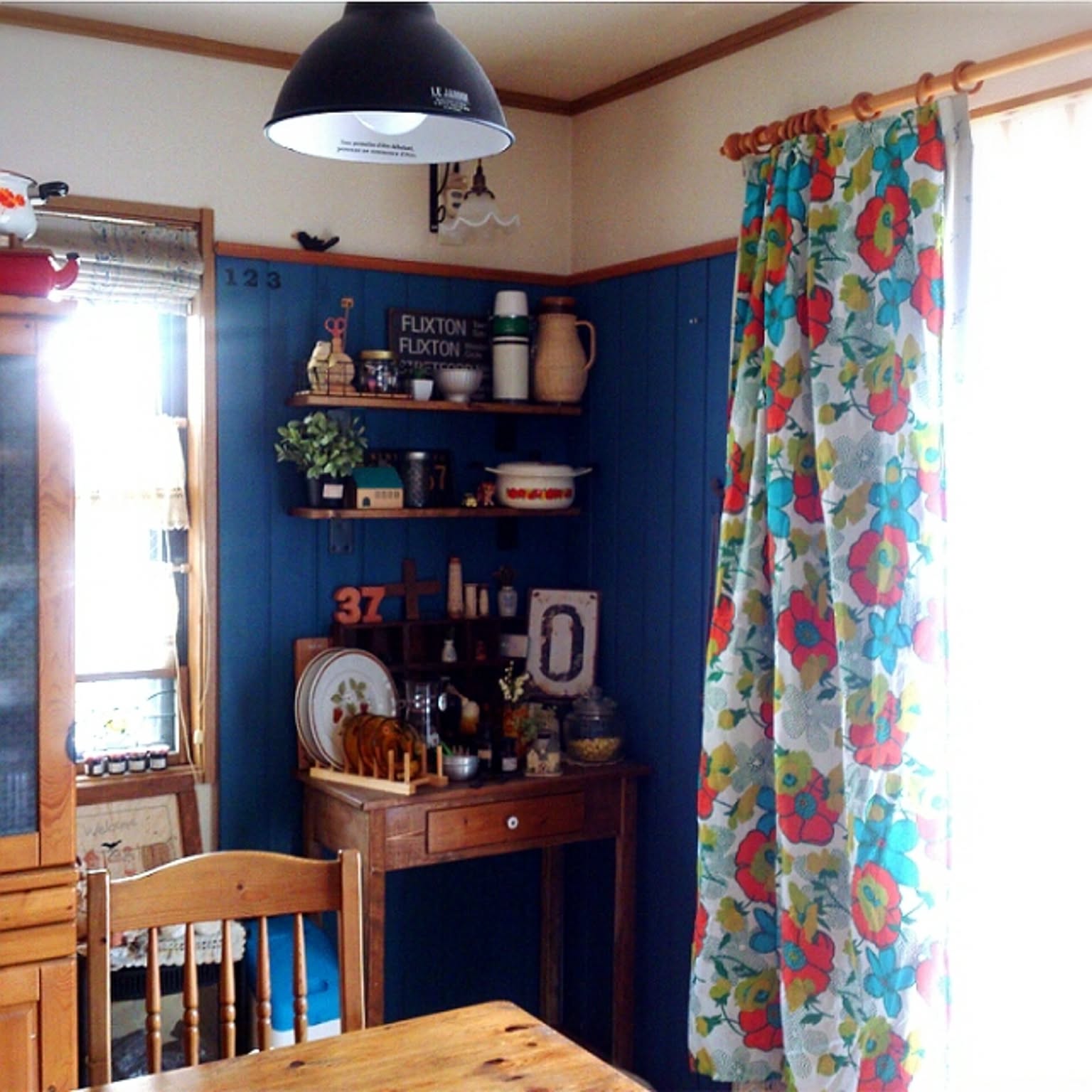 あお様製専用＊遮光カーテン 花柄 昭和レトロ 当時物 インテリア あお様製専用＊遮光カーテン 花柄 昭和レトロ 当時物 インテリア