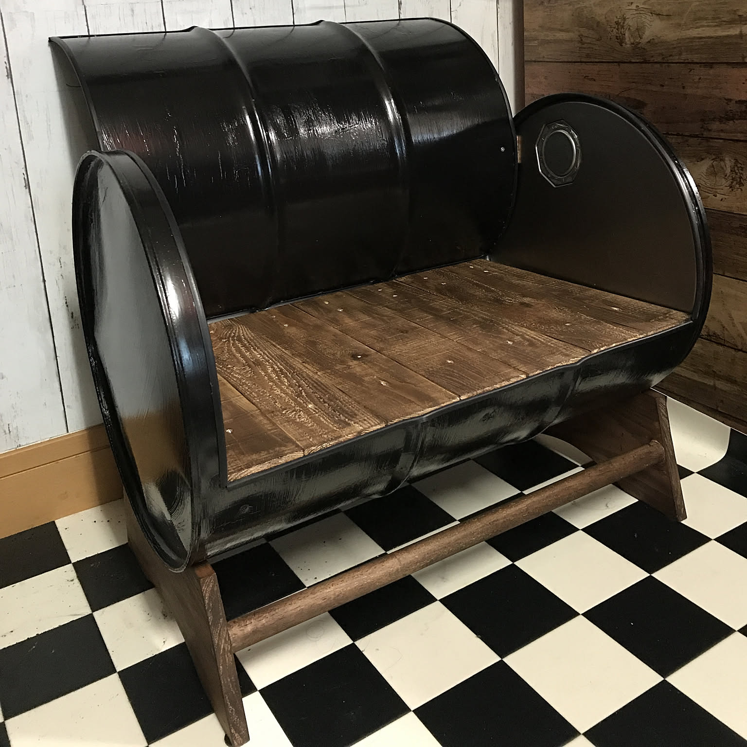 ドラム缶ベンチ ドラム缶ベンチ ベンチ ソファ・ベンチ Welder's Original 通販