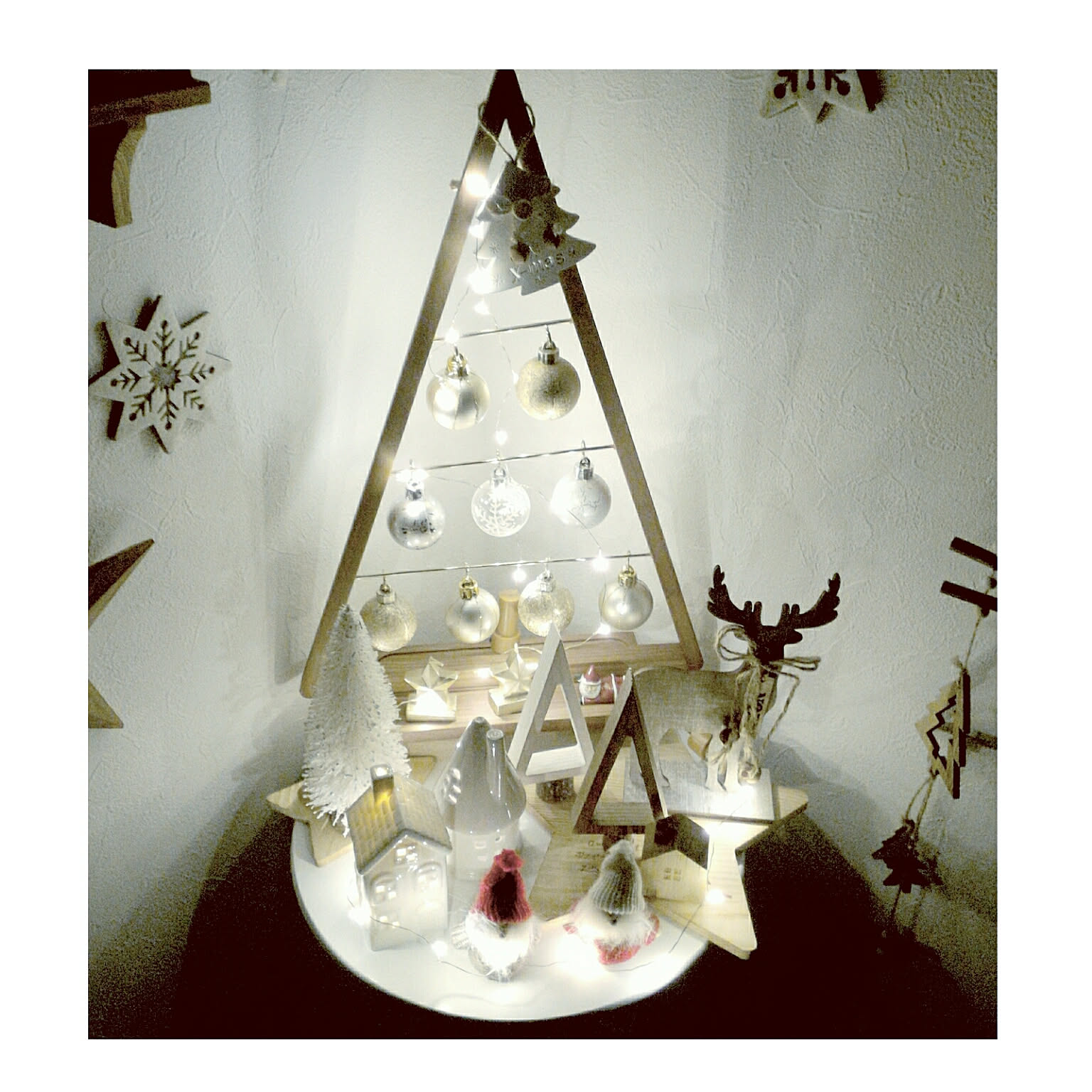 ニトリ オーナメントツリーウッドトライアングルのおすすめ商品と