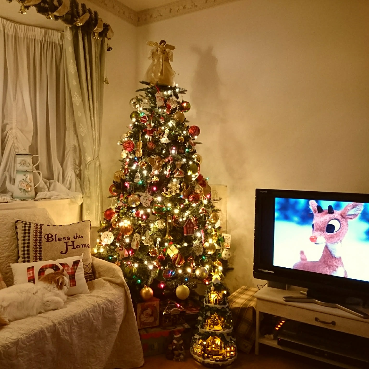 クリスマス飾りイギリススコットランド置物カントリーアンティーク風