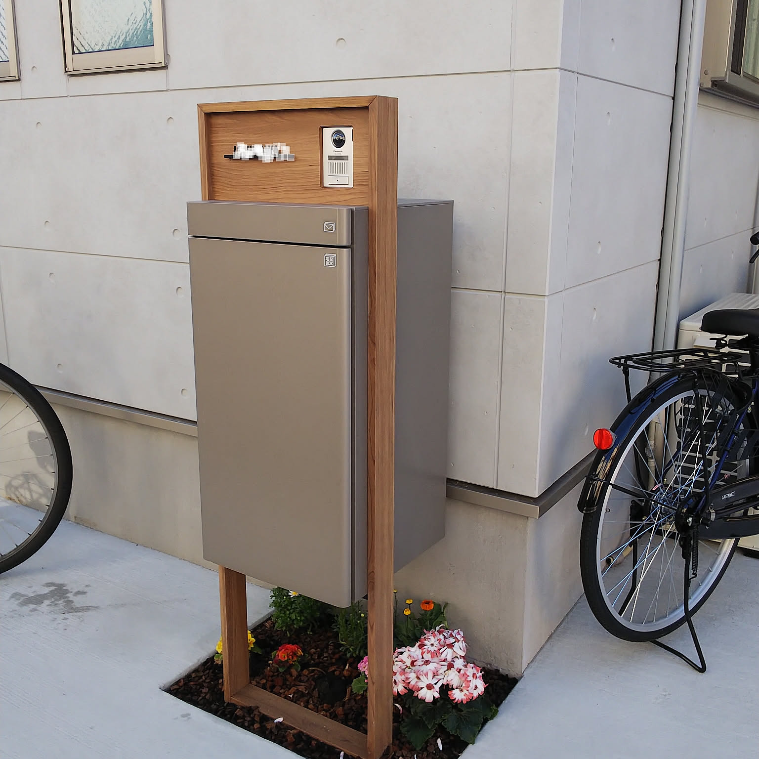 LIXIL　スマート宅配ポスト用フレーム　チェリーウッド LIXILスマート宅配ポスト用フレームチェリーウッド