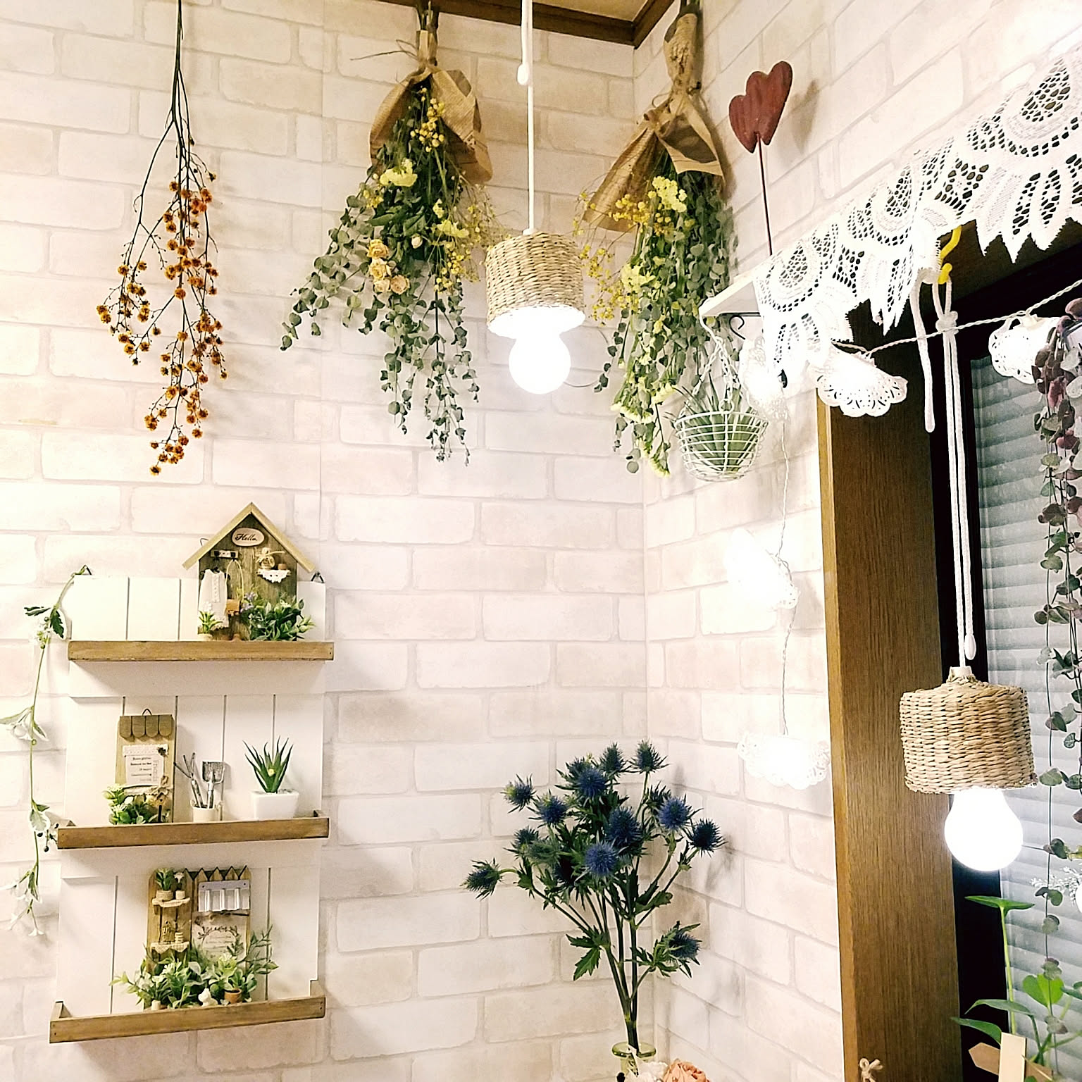 ペンダントライト ドライフラワースワッグのおすすめ商品とおしゃれな