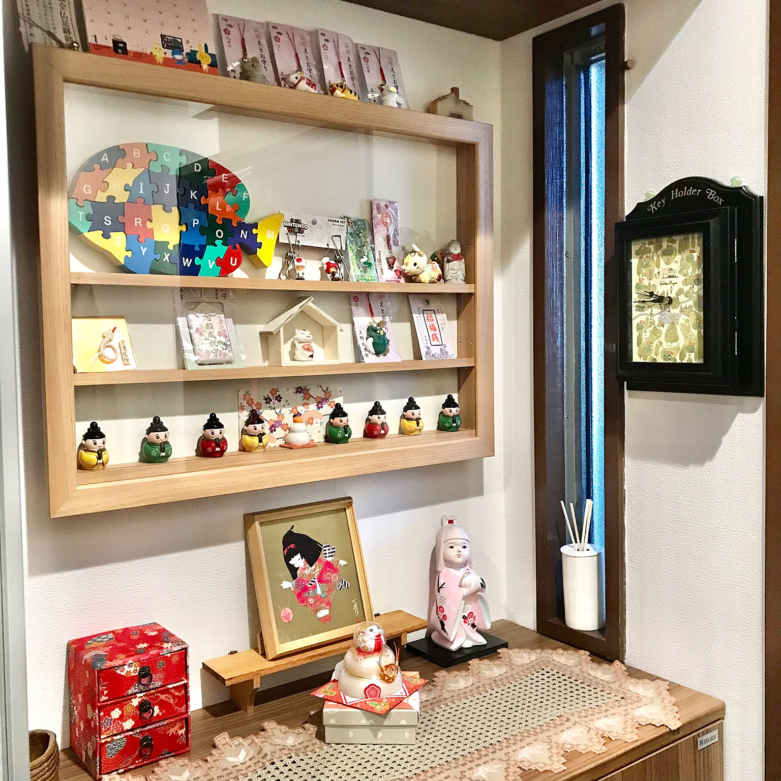 ☆ 放生会はじき 筥崎宮 平成17年 博多人形 白彫会 額装品 共箱