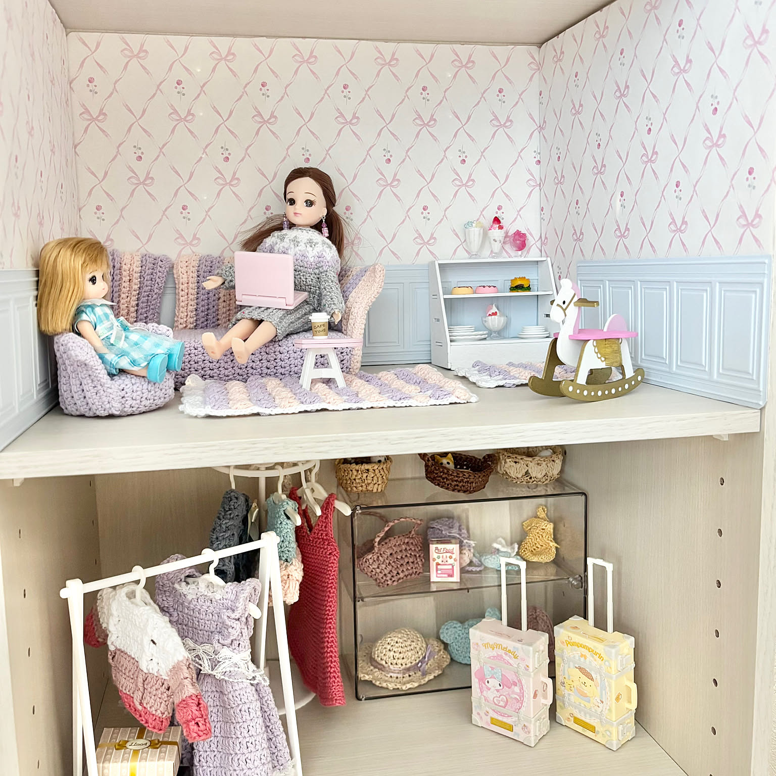 棚 リカちゃんのおしゃれなアレンジ・飾り方のインテリア実例