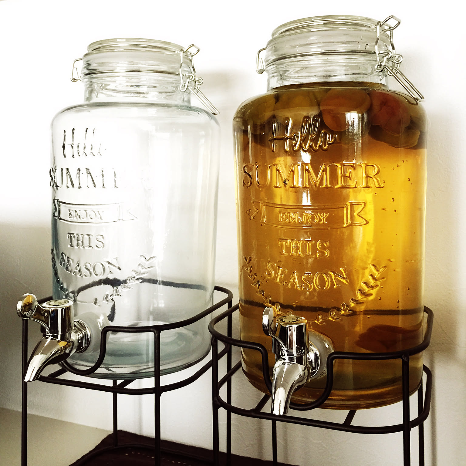 新品未使用スペイン製ガラスジャー大小3個セット