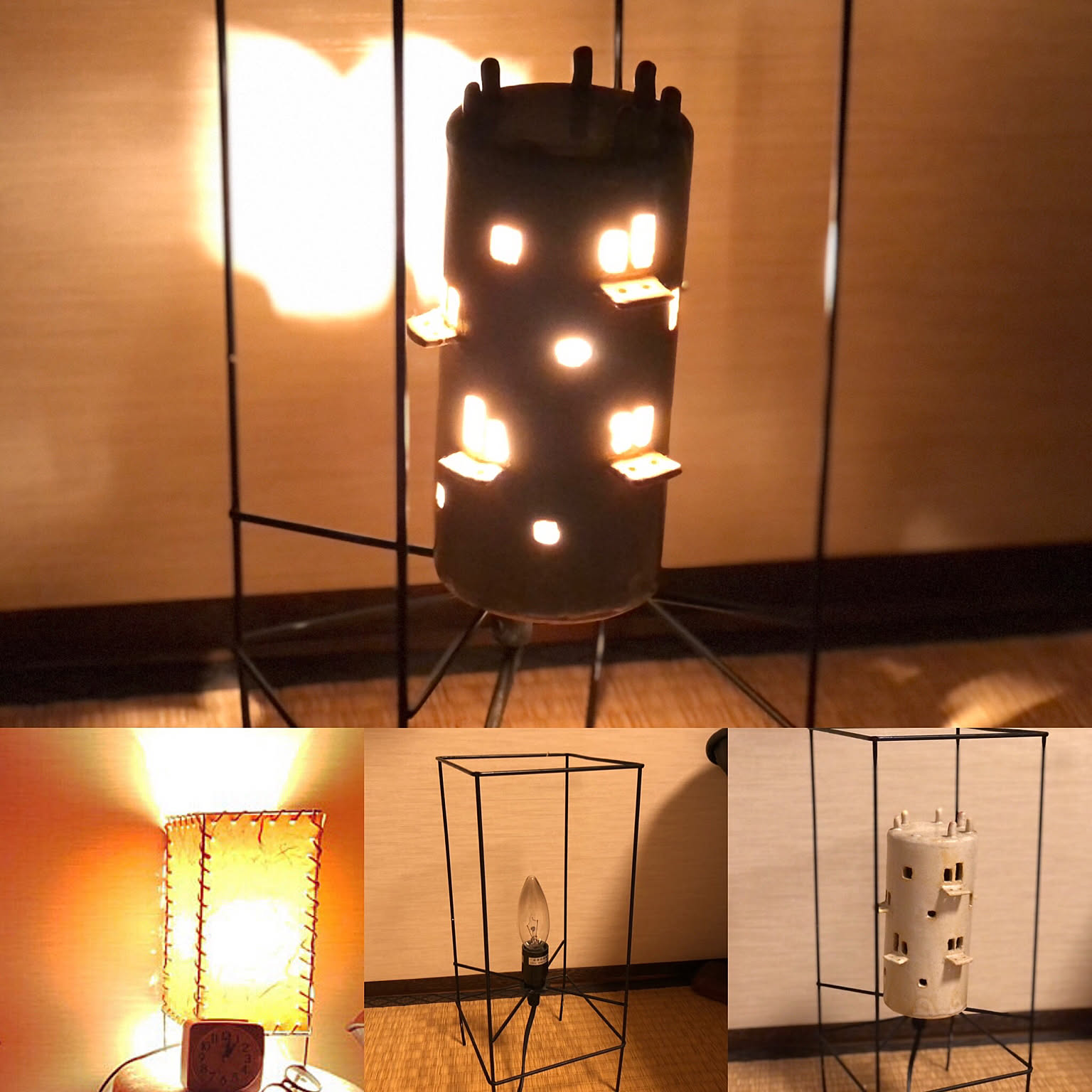 太陽と月陶器ランプシェード　ハンドメイド　かわいい　LED電球セット 2261101894.JPG?1715506224