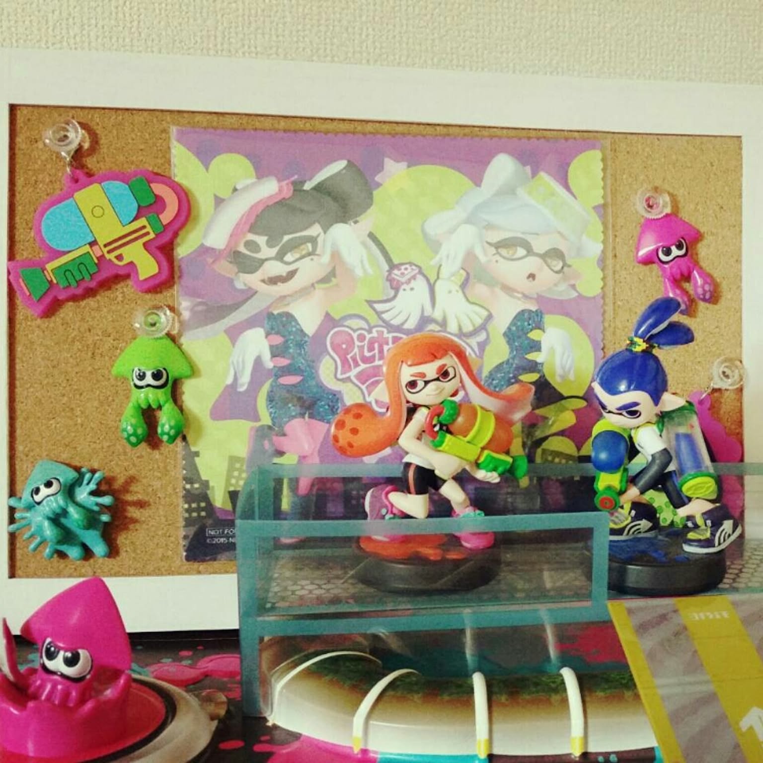 棚/セリア/スプラトゥーン/ガチャガチャ/アミーボのインテリア実例