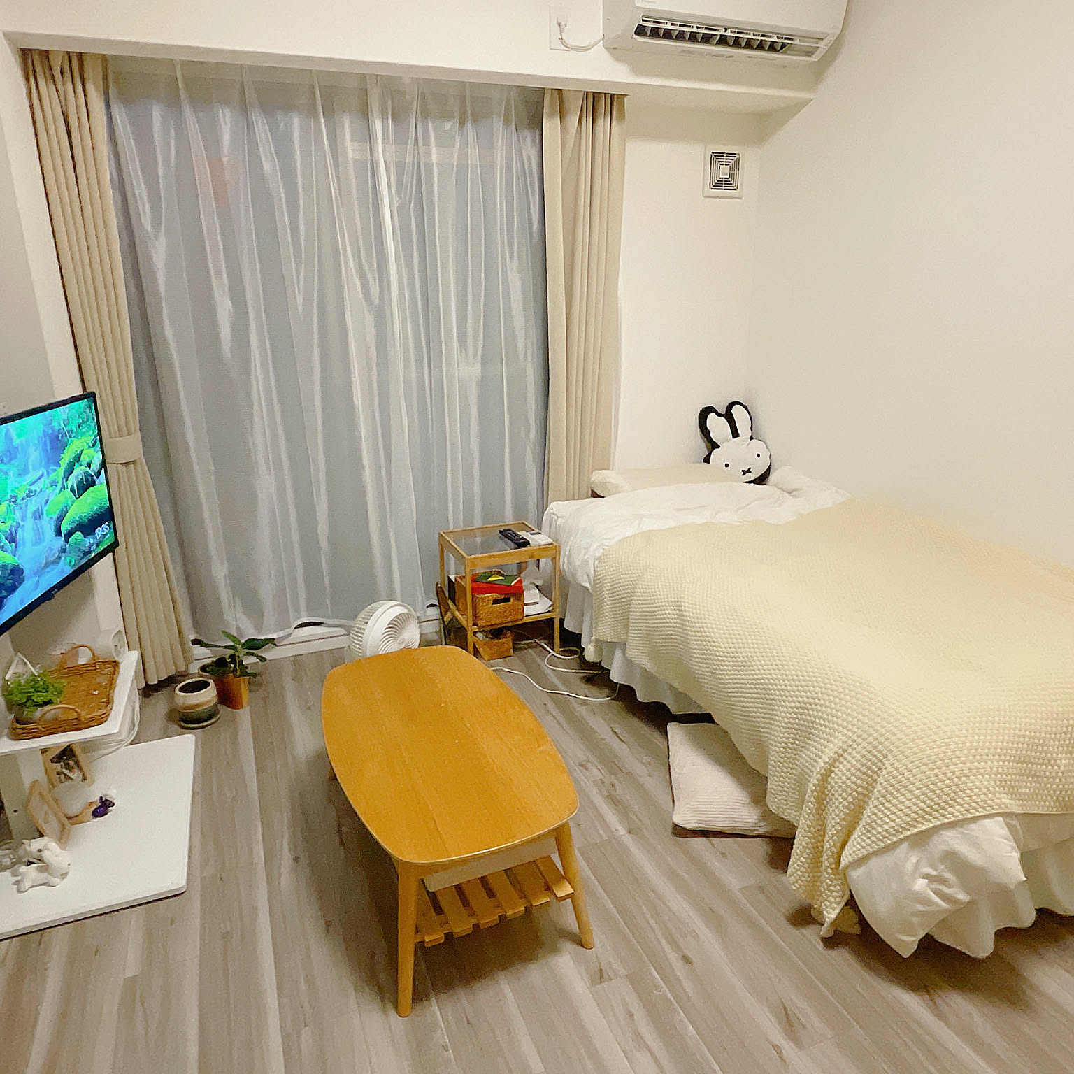 部屋全体/5.7畳/6畳/一人暮らし/1Kのインテリア実例 - 2024-07-15 11