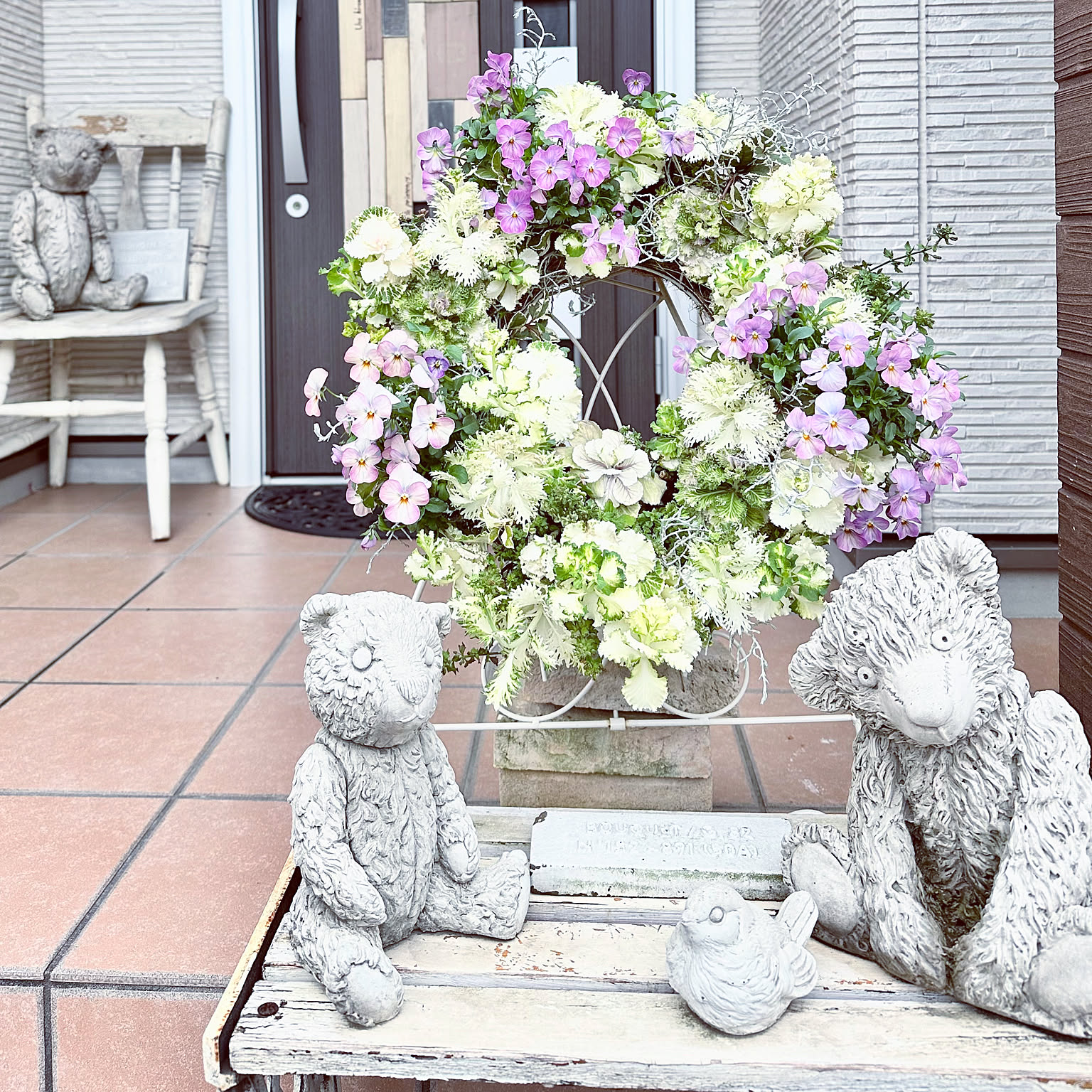 葉牡丹 ギャザリングリースのおすすめ商品とおしゃれな実例