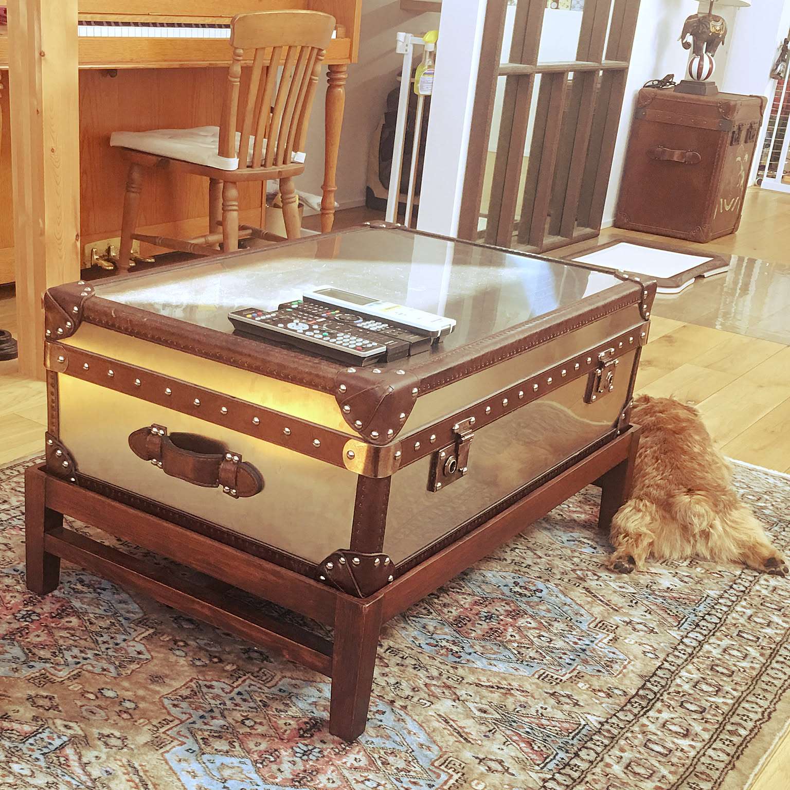 HALO トランクテーブル ヴィンテージ スタンド付 HALO トランクテーブル