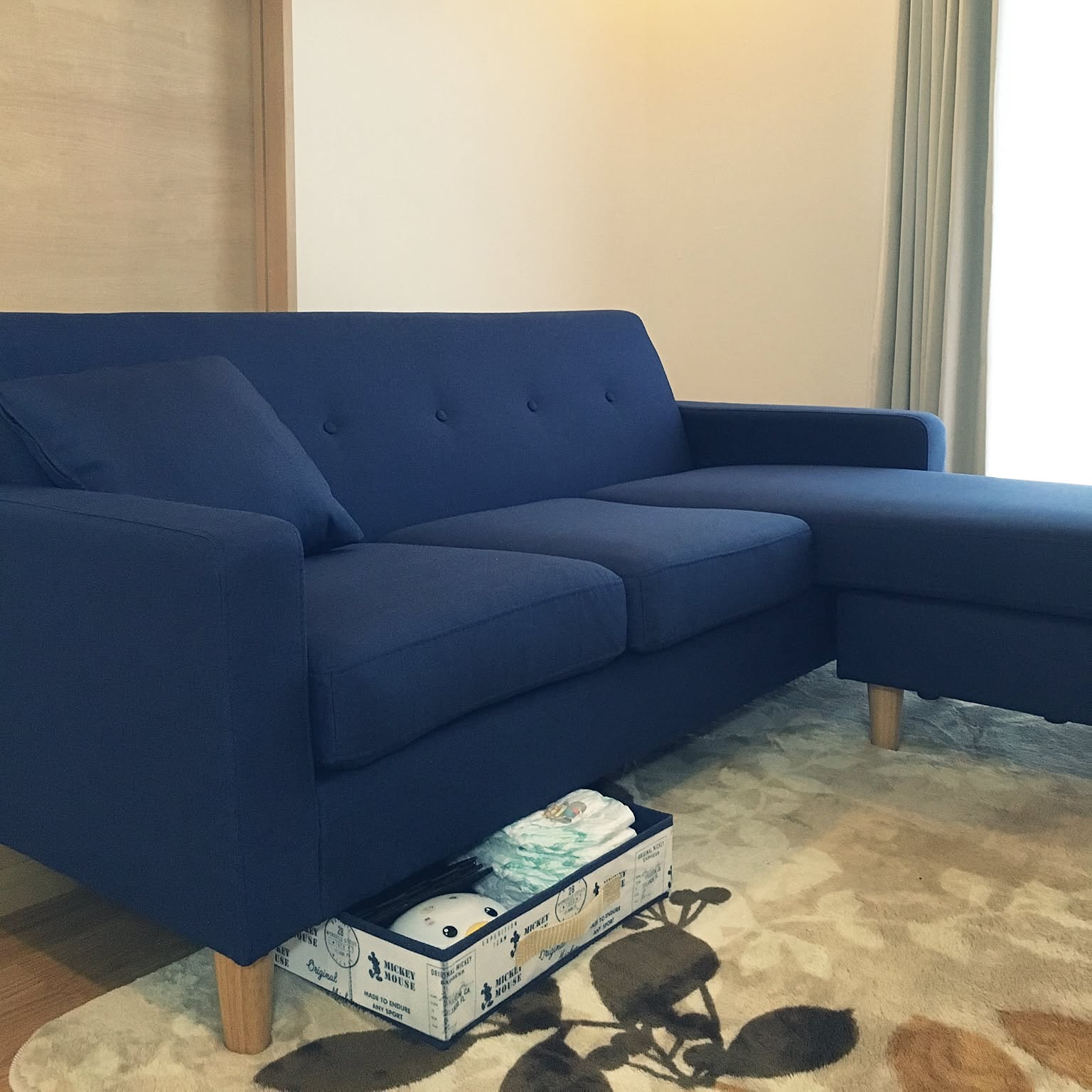 さ（断捨離中）① ニトリカウチソファ ネイビー さ（断捨離中）様 さ