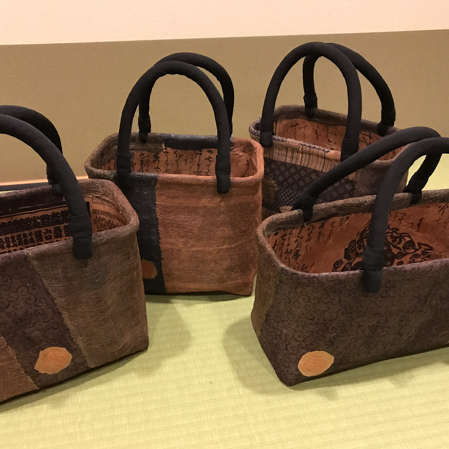 〇一閑張り籠 手作り カゴ インテリア