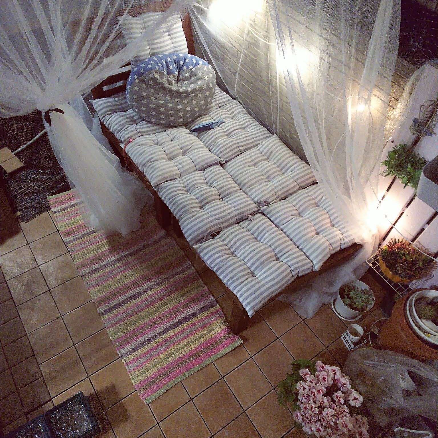 【IKEA】エップラロー　ガーデンソファ　シートクッション＋ストライプクッション IKEA】エップラロー ガーデンソファ シートクッション＋