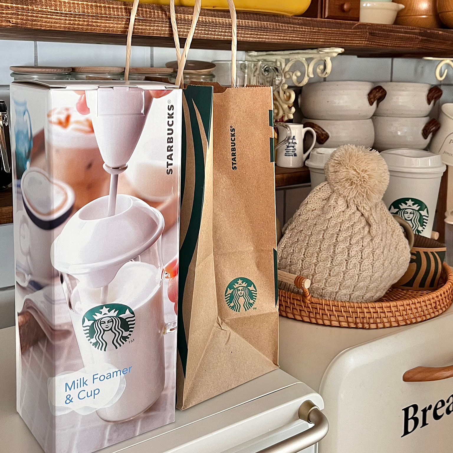 Starbucks タッチザドリップ キャラメル スタバ×ビームス、キーホルダー型スタバカード「タッチ ザ