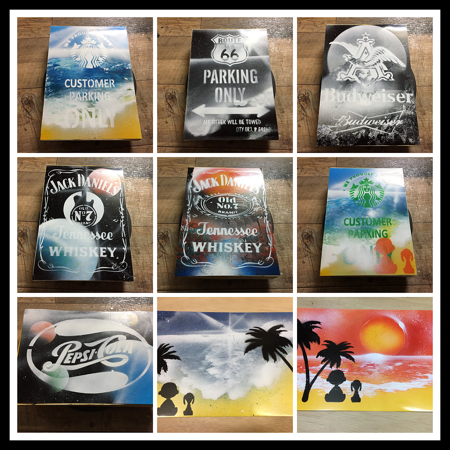 タビー　TABBY  紙にステンシル　スプレー　美品　箱付　現代アート タビー TABBY 紙にステンシル スプレー 美品 箱付 現代アート