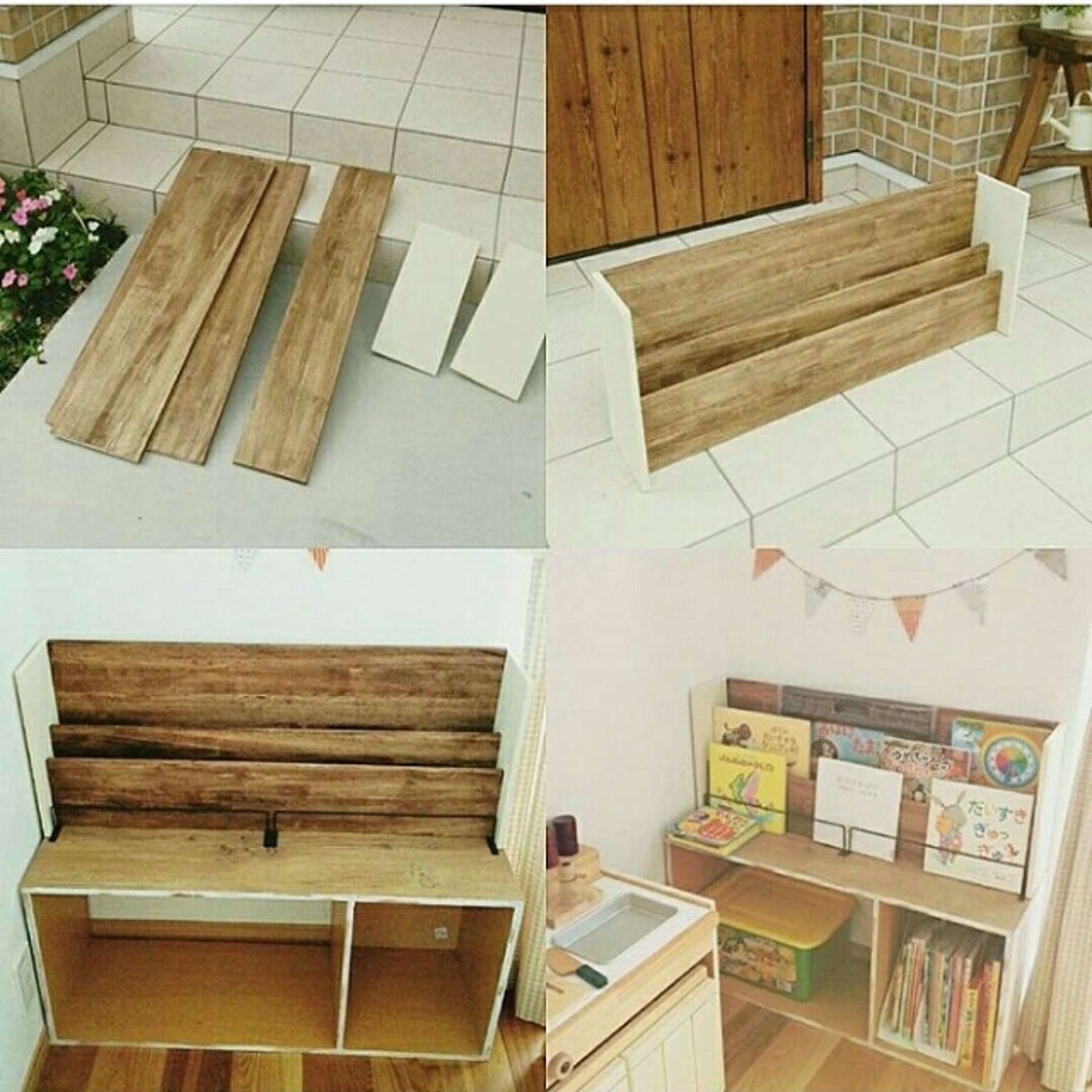 三段ボックス 本棚DIYのインテリア・手作りの実例 ｜ RoomClip