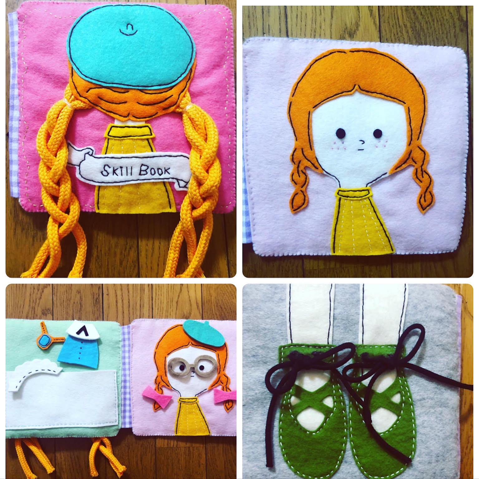 布絵本/フェルト手芸/知育絵本/手縫いでチクチク/＠ante.anti