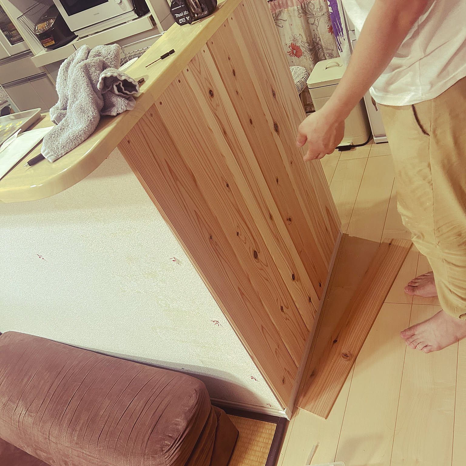 ハンドメイド カウンターテーブル 76c79ffe95f78dd6e8b7a09a194c30