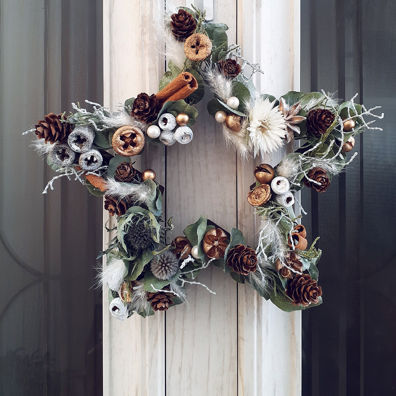 【魔女の棲む森～雪降る夜の月～】ドライフラワー リース クリスマス お正月 魔女の棲む森 ～雪降る夜の月～ ドライフラワー リース 魔女の棲む森 ～