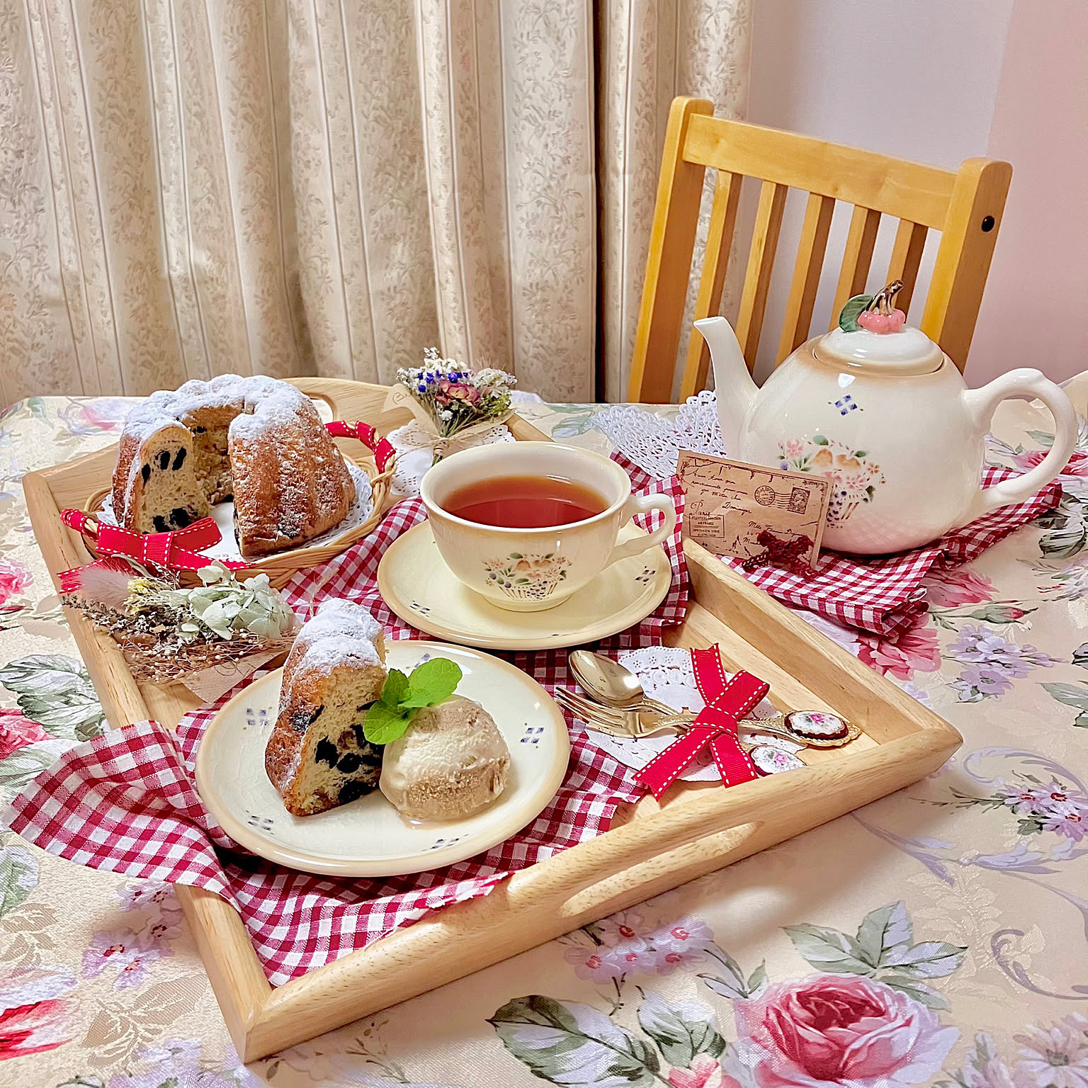 希少】リチャードジノリ クリスマス柄 ティーキャディ 希少