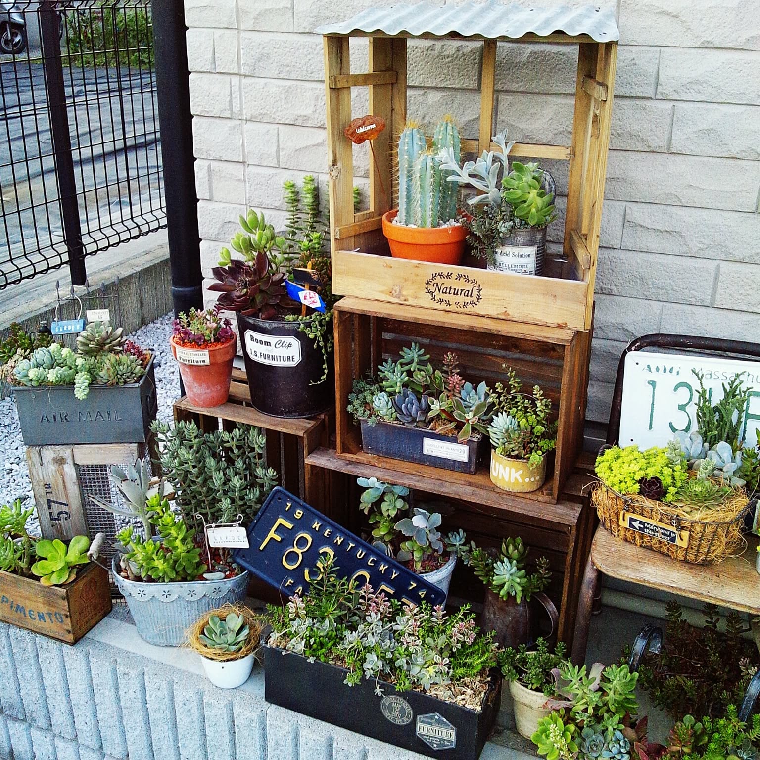 多肉植物 屋根付きのおしゃれなアレンジ・飾り方のインテリア 多肉植物 屋根付きのおしゃれなアレンジ・飾り方のインテリア