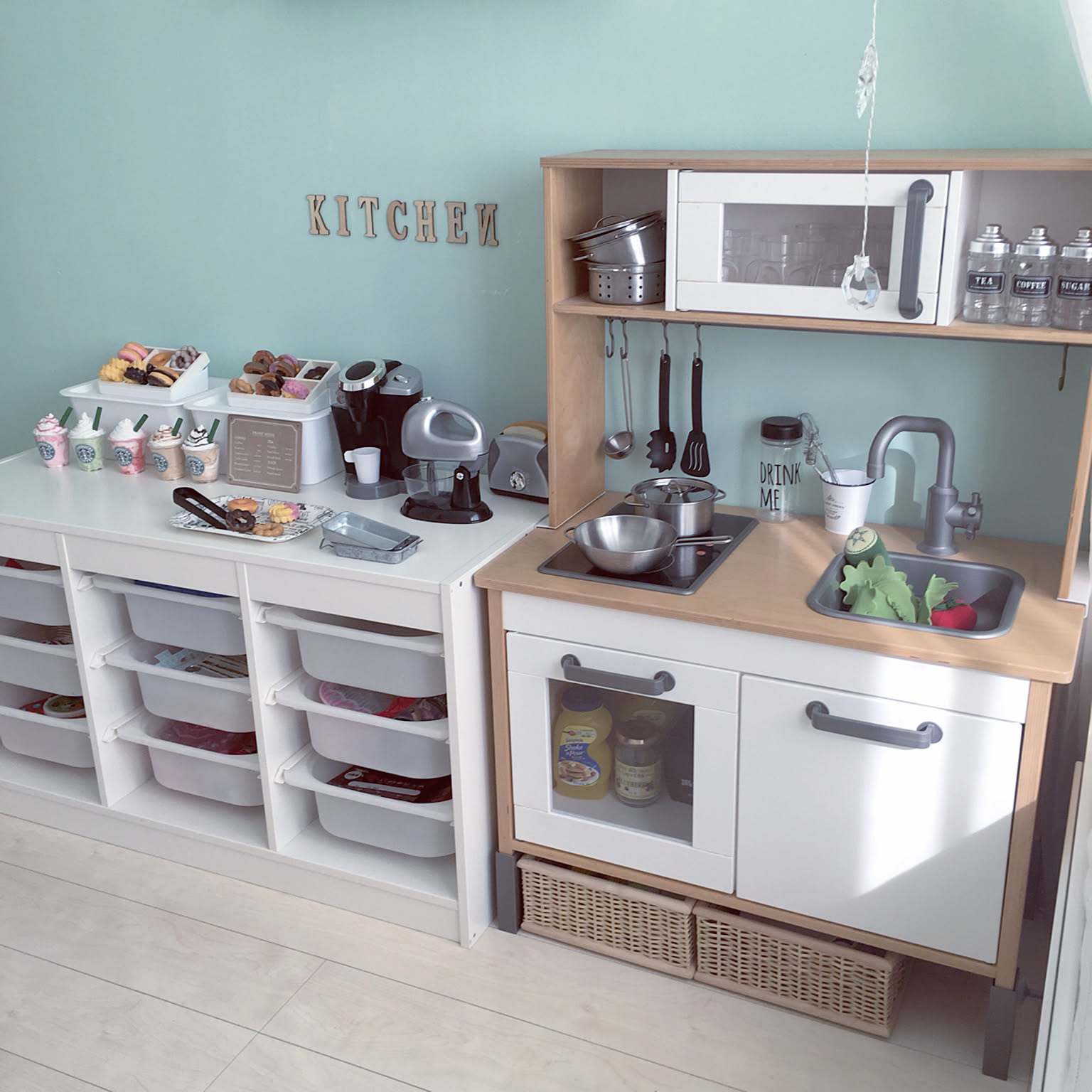 IKEA おままごとキッチン&おもちゃ収納 ケース付き