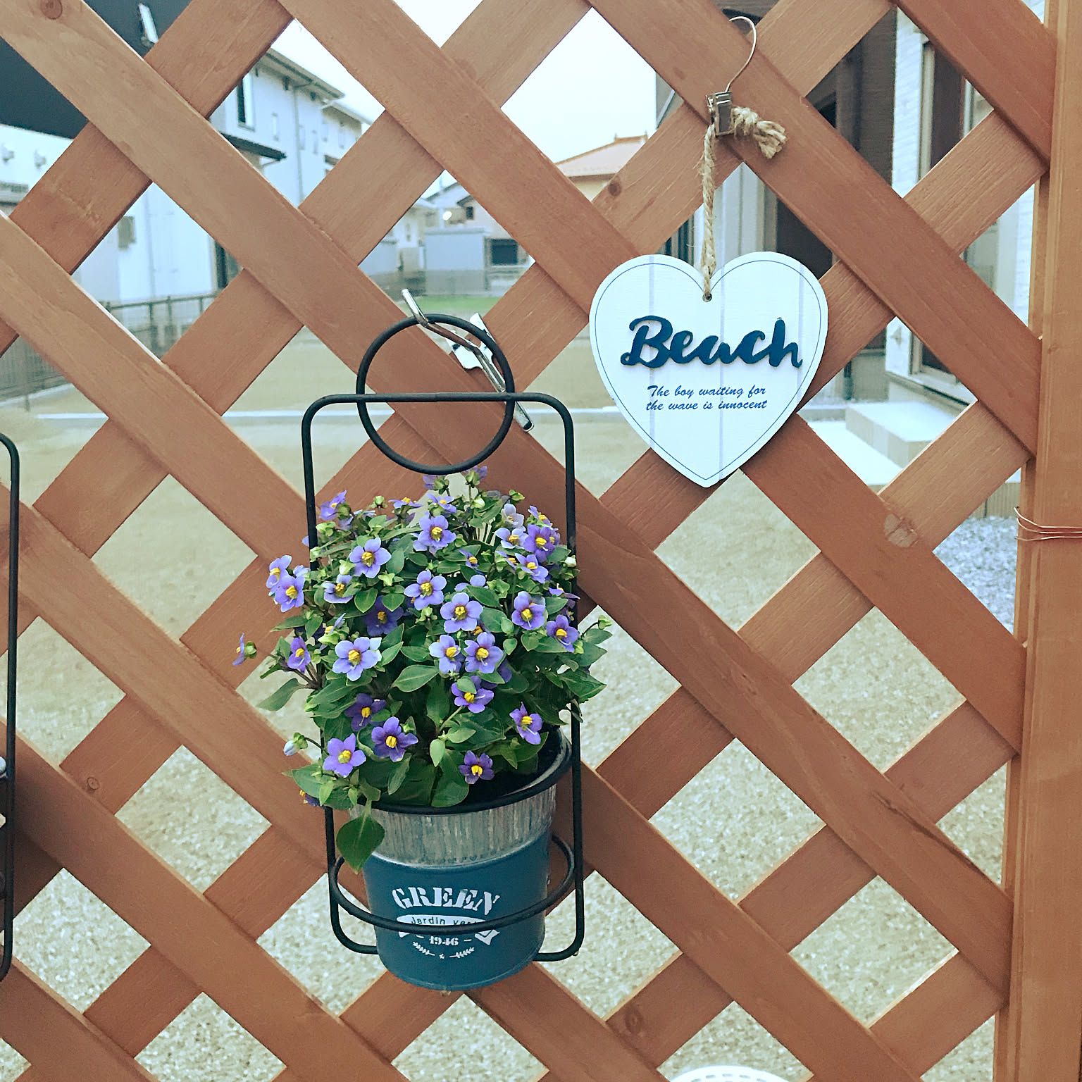 お正月飾りミニラティス③ （ラティスに飾りのインテリア実例  