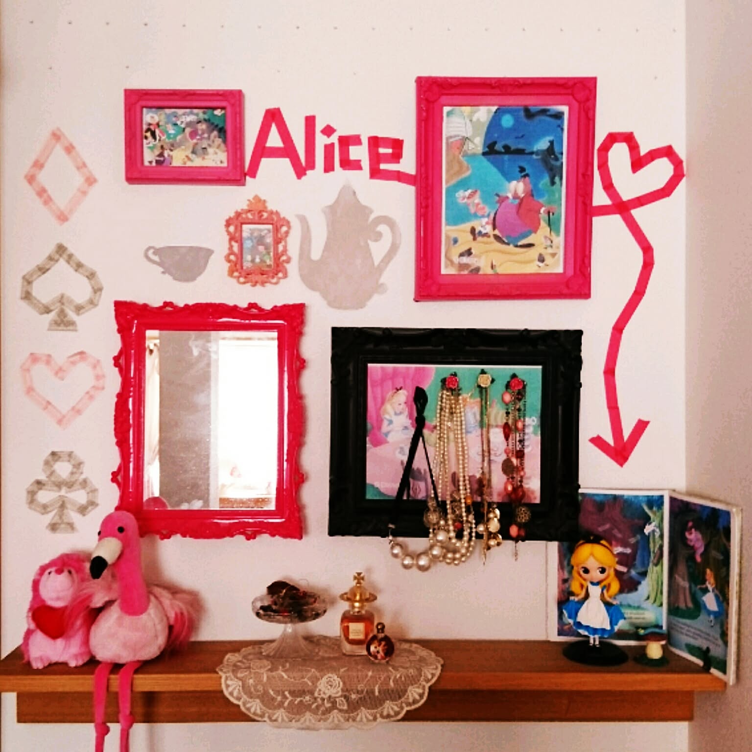 玄関/入り口/熊本地震/フィギュア/ふしぎの国のアリス/ディズニーの