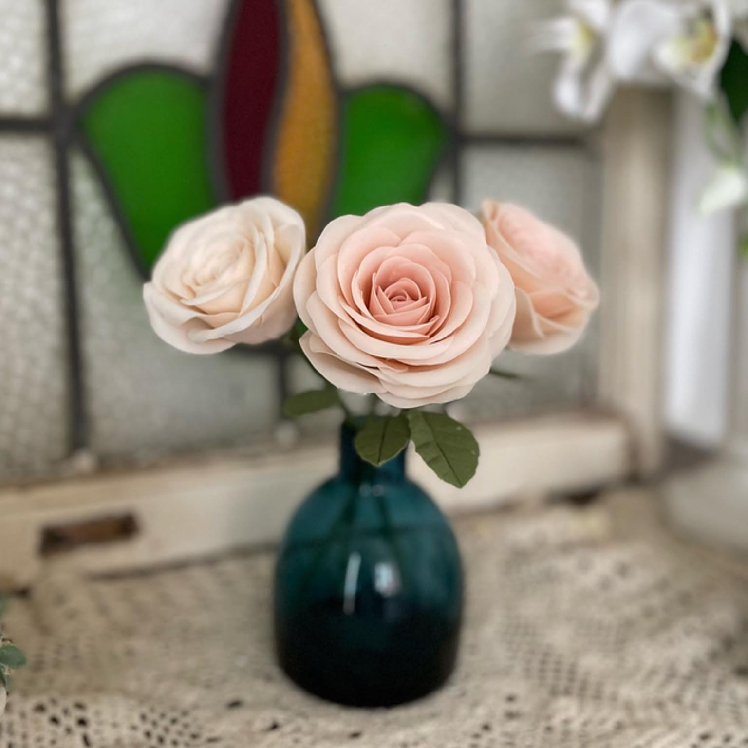 Amazon.co.jp: ＊10本セット＊ハンドメイド＊薔薇バラ＊ミニ花
