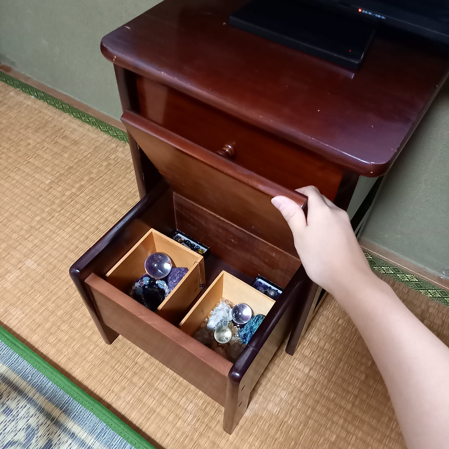 もなリザ様専用 木製キャビネット 3引き出し 北欧ヴィンテージ