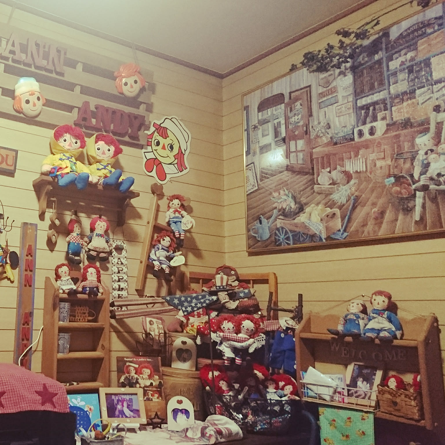 ラガディアン&アンディ　ディスプレイシェルフ ラガディ アン＆アンディ❤のインテリア実例 ｜ RoomClip（ルーム