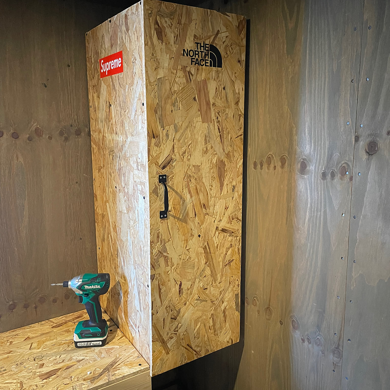 (直接引取・分解可)ステンレス OSB合板 DIY シェルフ インダストリアル 直接引取・分解可)ステンレス OSB合板 DIY シェルフ