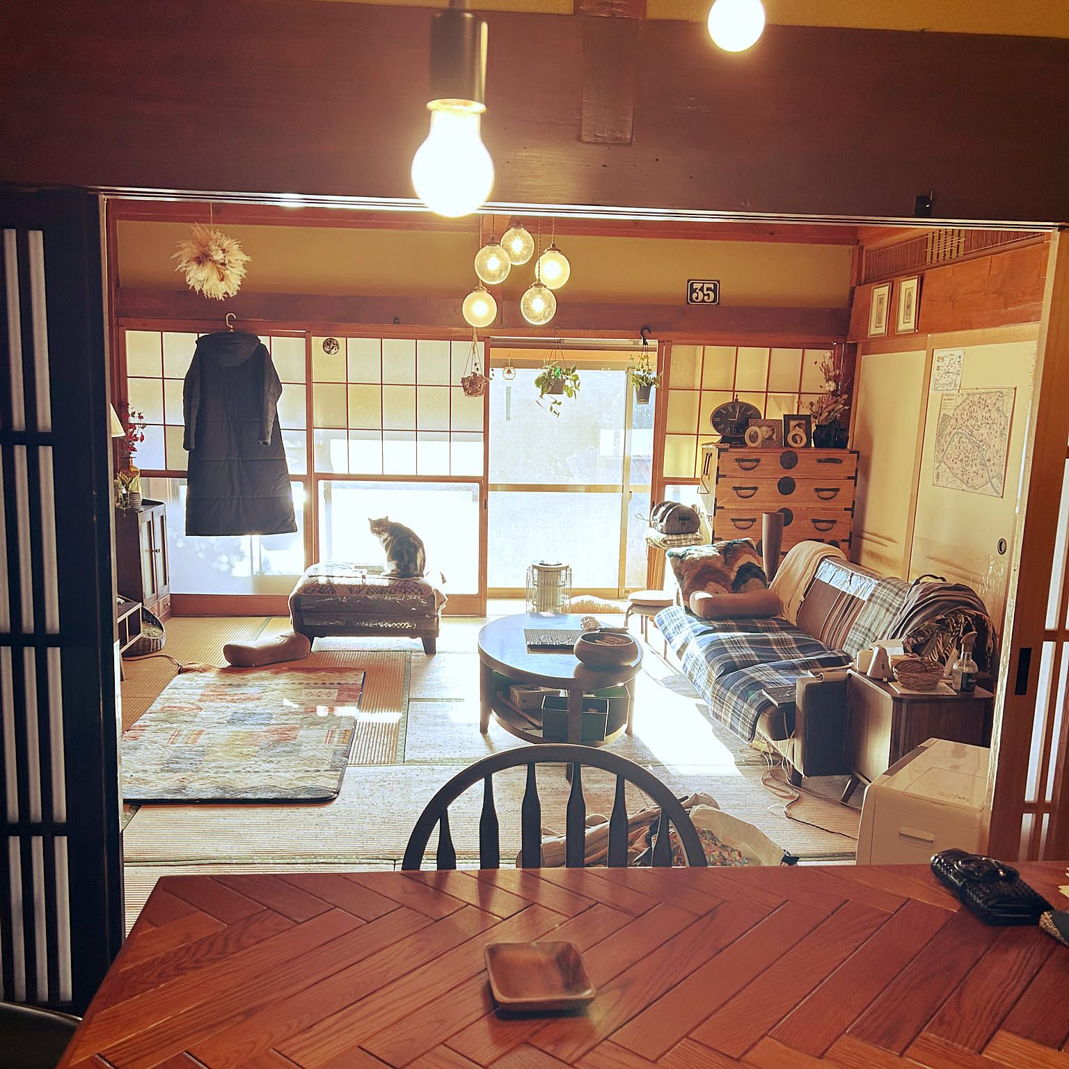 古民家 欄間のおしゃれなインテリアコーディネート・レイアウトの実例