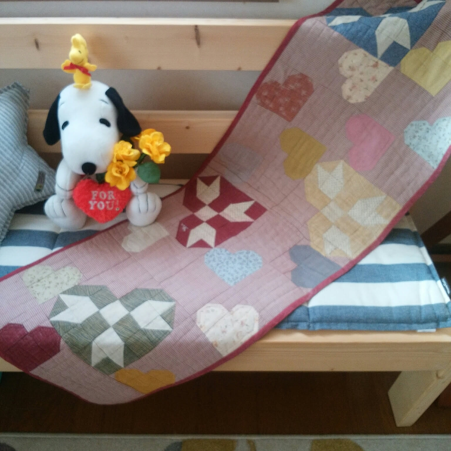 koko-ro*★ハンドメイドパッチワークスヌーピーまんまるポーチ★リメイク★snoopy スヌーピー パッチワークの通販