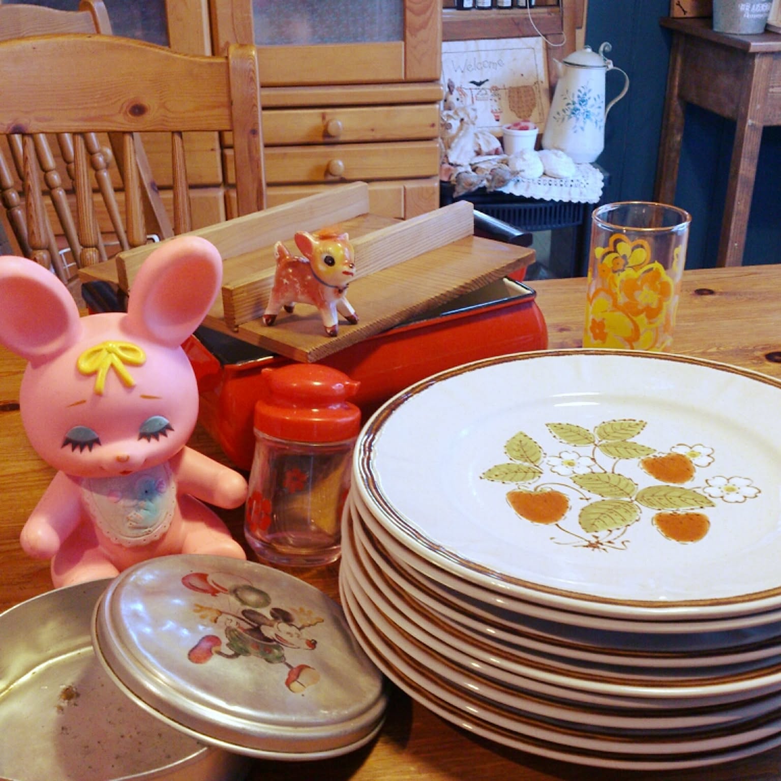 レトロ　ヴィンテージ　ストーンウェア　16枚セット レトロ ヴィンテージ ストーンウェア 16枚セット