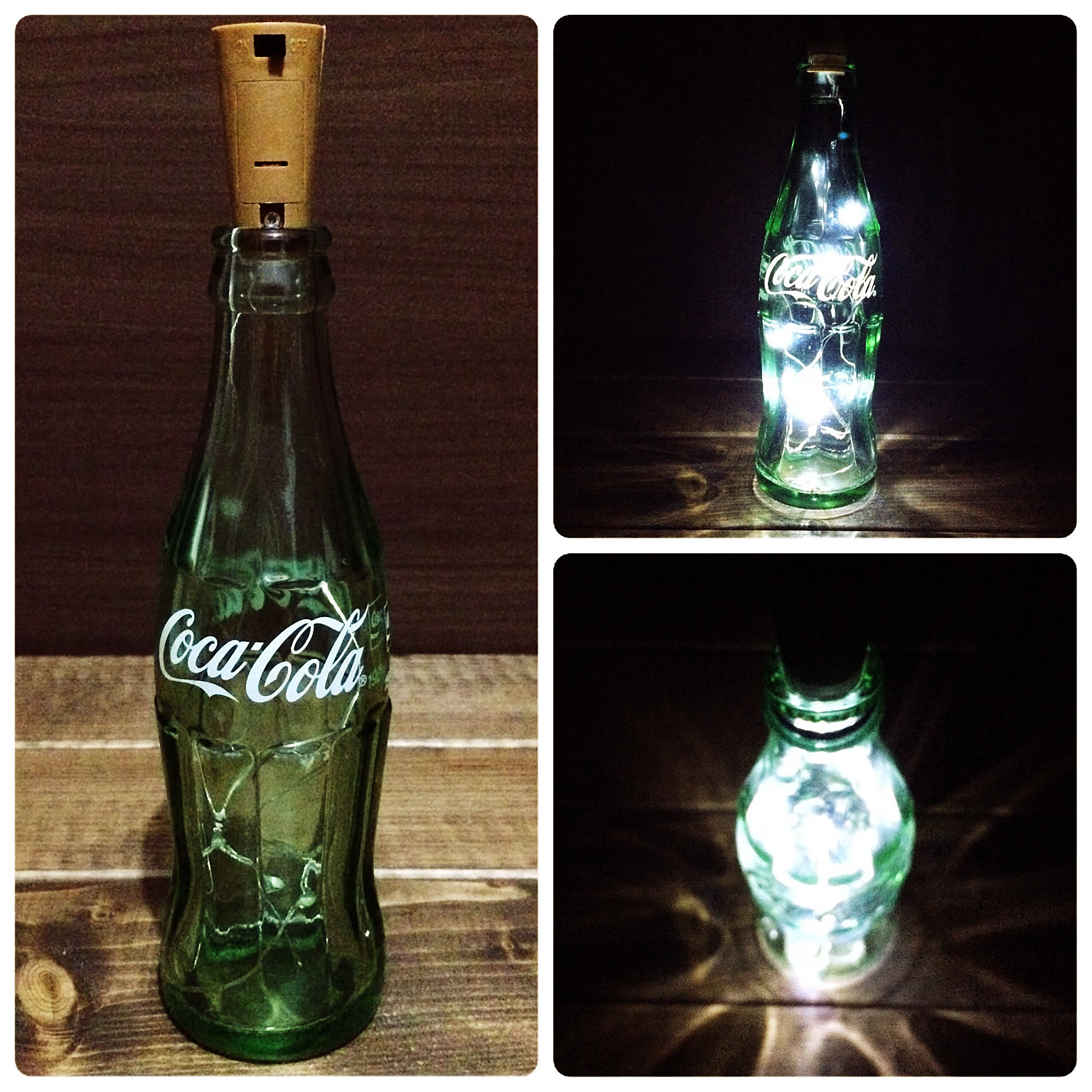 ディスプレイ用 コカ・コーラ3本 ワイヤーバスケット ティファニーグラス6個 ディスプレイ用 コカ・コーラ3本 ワイヤーバスケット