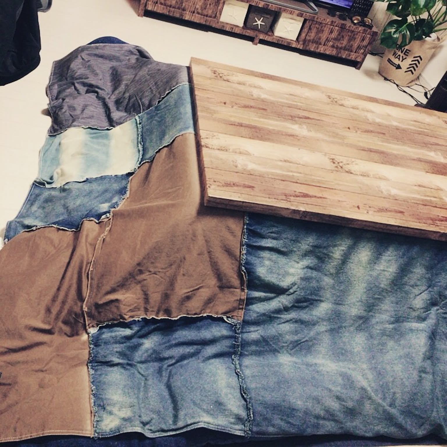 こたつ デニムパッチワークのおすすめ商品とおしゃれな実例