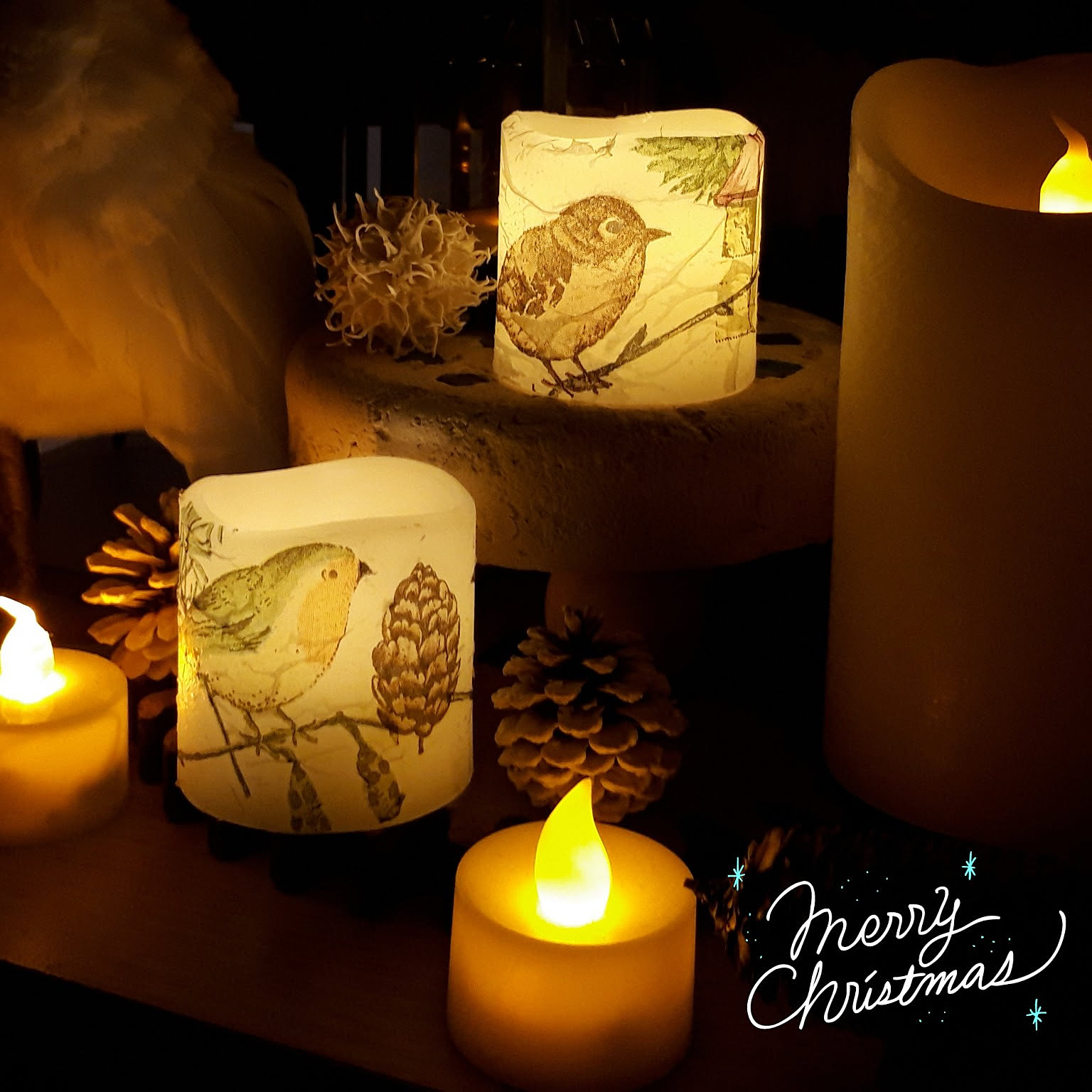 LEDキャンドル デコパージュのおすすめ商品とおしゃれな実例