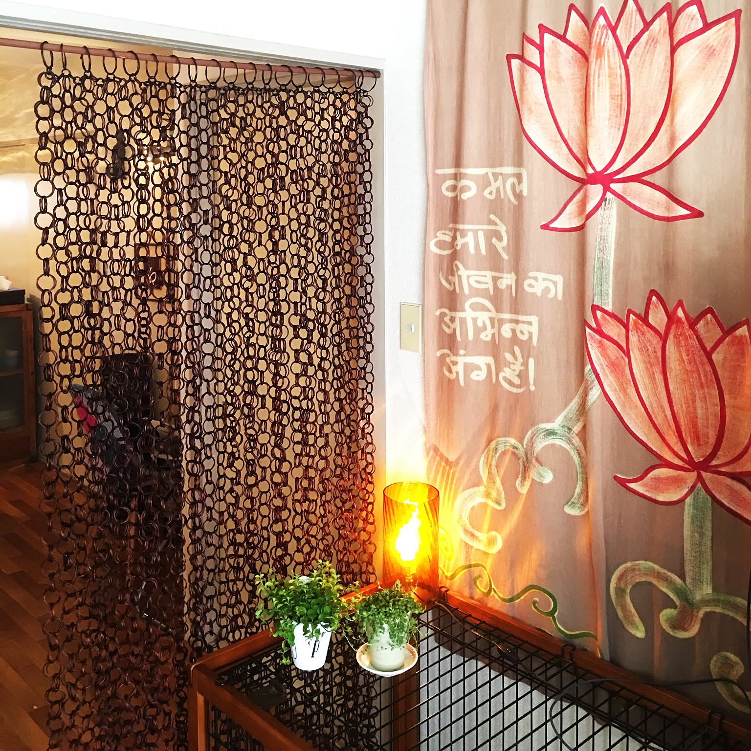 アジアンリゾート 竹カーテン 100ｘ178cm アッシュ ２枚組