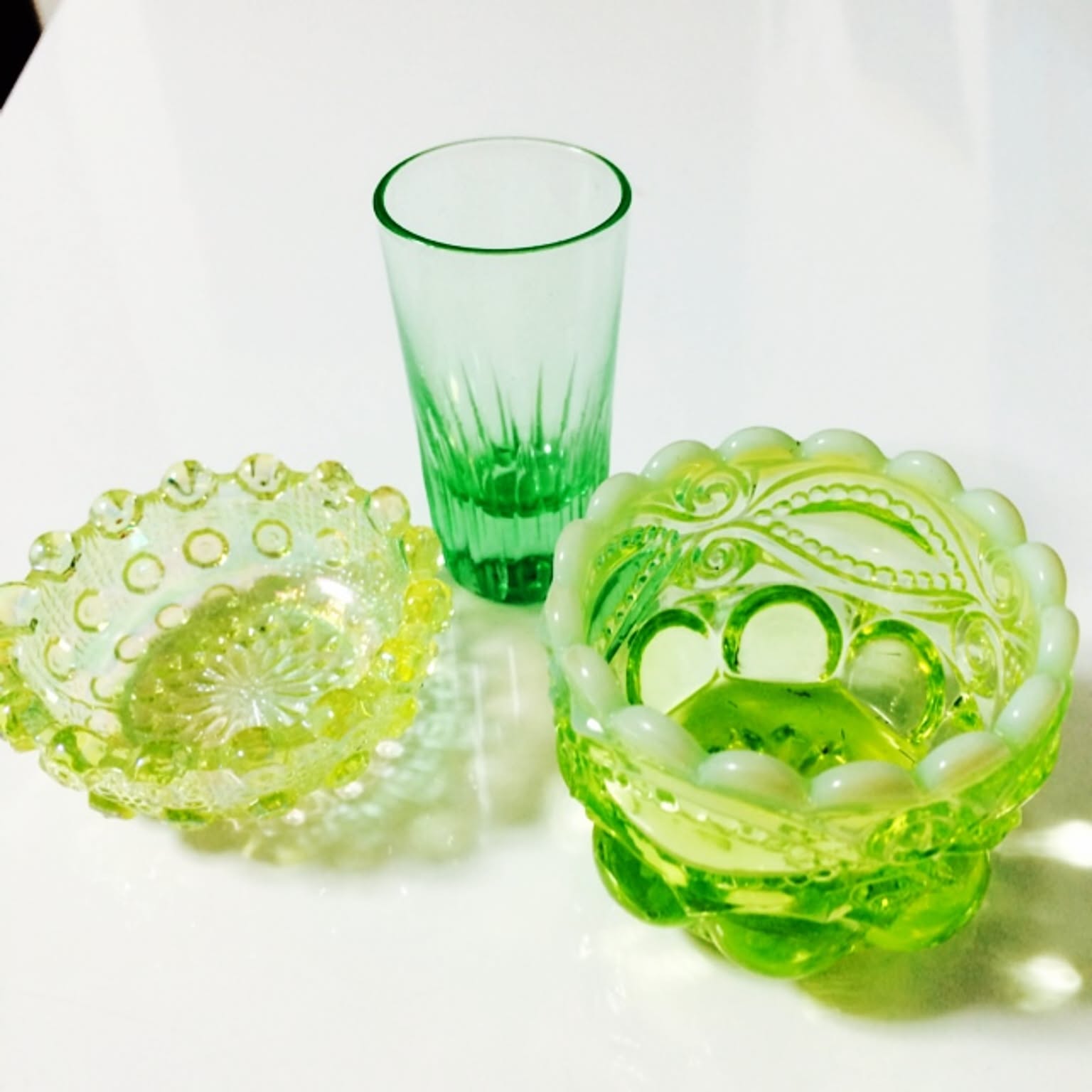 ウランガラス　置物　セット ウランガラス 置物 セット