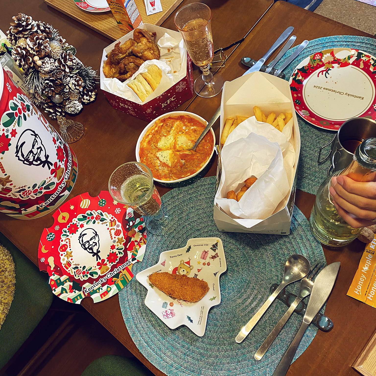 クリスマスディナー ケンタッキーフライドチキンのインテリア
