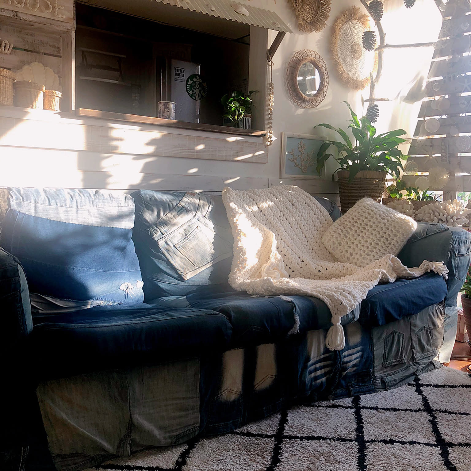 ソファーカバー手編みのおすすめ商品とおしゃれな実例