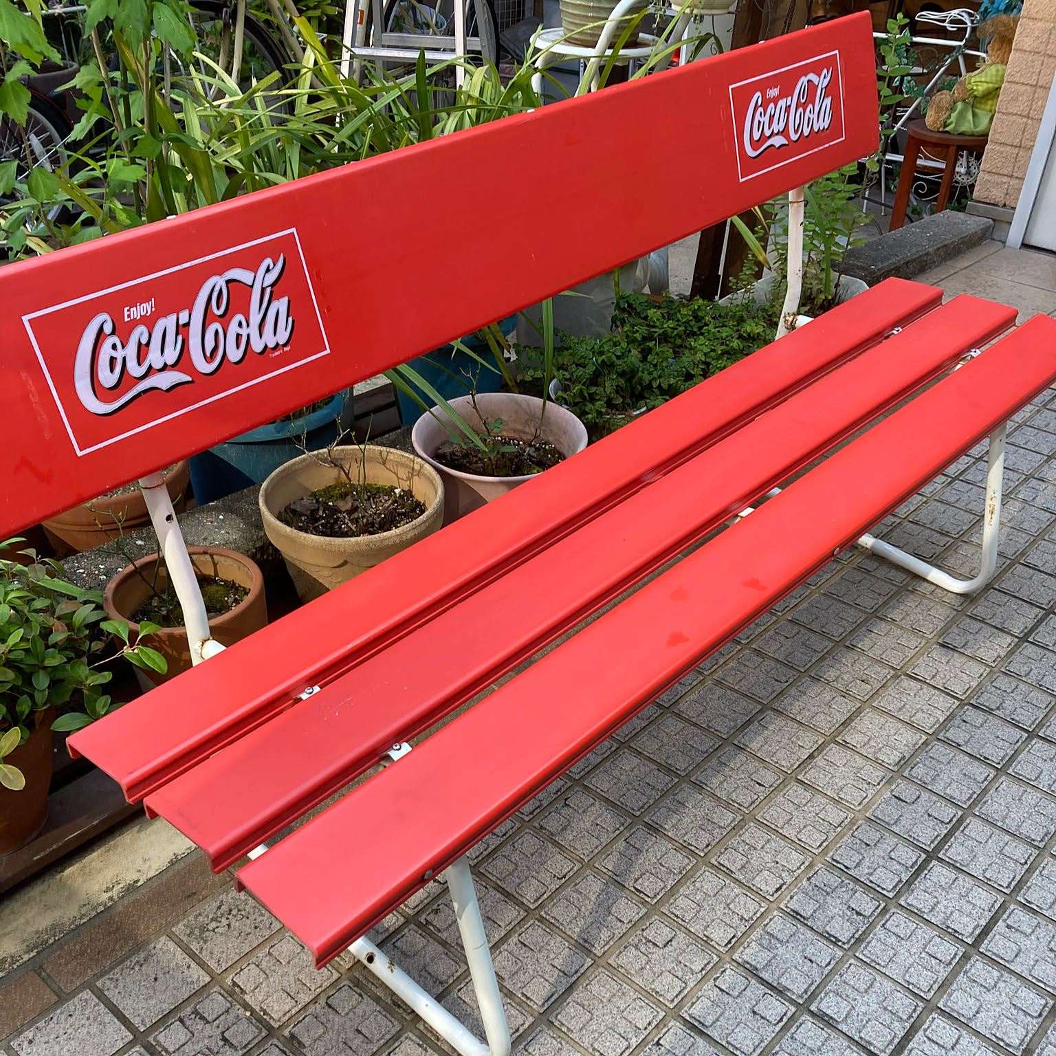 Coca-Cola アウトドアベンチ 赤 コカコーラ アウトドアチェア ベンチ 椅子