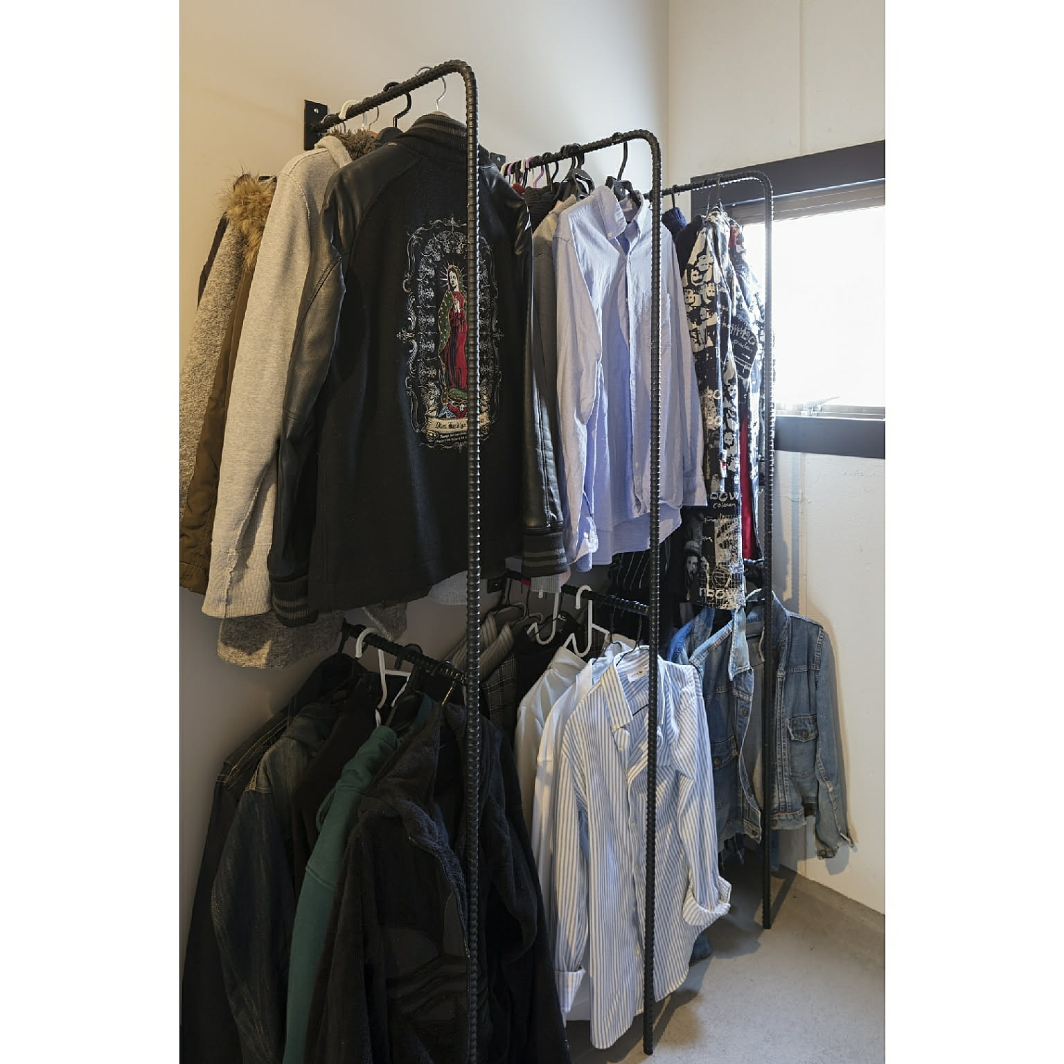 特注 珍品 鉄筋ハンガーラック