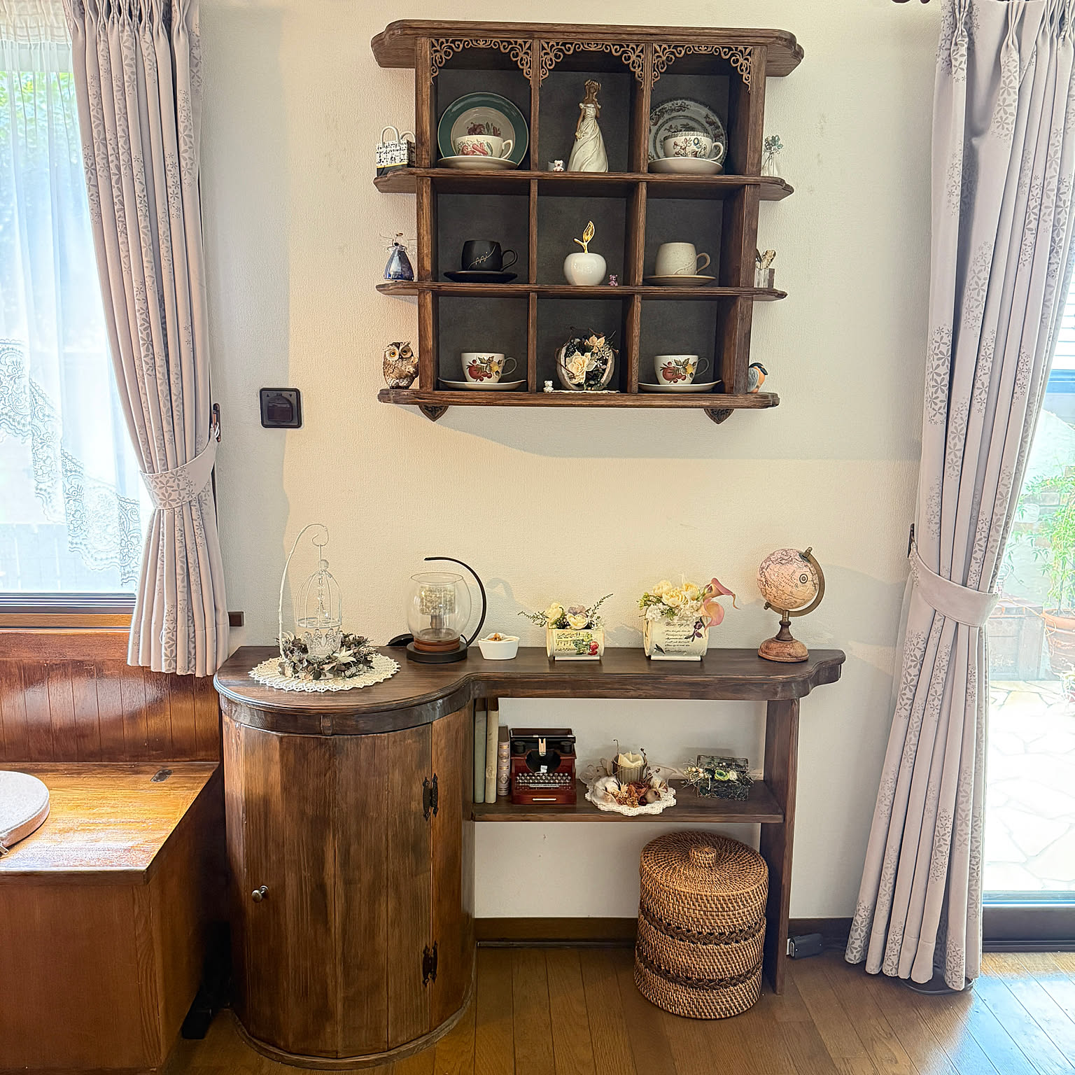 516】リメイク缶☆デコパージュ 大きめ底穴あり 鉢底ネット 516